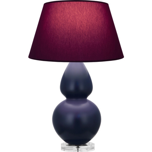 Double Gourd One Light Table Lamp in Matte Midnight Blue Glazed Ceramic w/Lucite Base (165|MMB62P)
