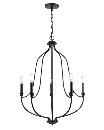 Senoia Five Light Chandelier in Matte Black (59|98005-MB)