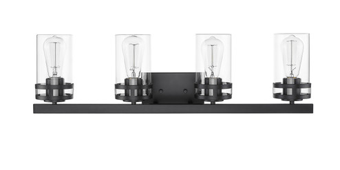 Lunden Four Light Vanity in Matte Black (59|91024-MB)