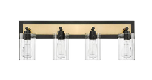Gasol Four Light Vanity in Matte Black/Vintage Brass (59|25004-MB/VB)
