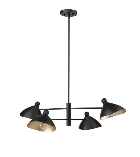 Warhol Four Light Chandelier in Matte Black (59|12804-MB)