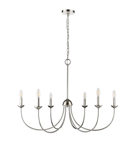 Huxley Six Light Chandelier in Polished Nickel (59|12406-PN)