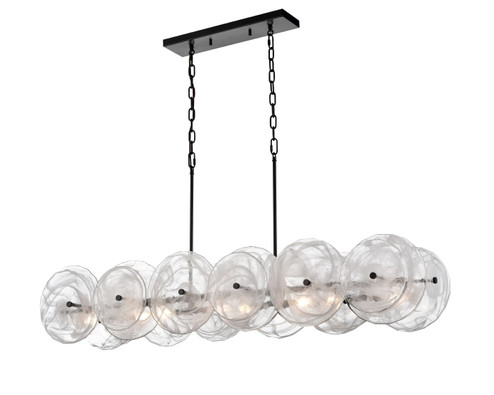 Carousel Eight Light Linear Pendant in Ebony (214|DVP36502EB-MS)