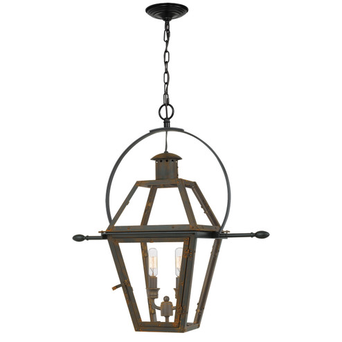 Rue De Royal Two Light Outdoor Hanging Lantern in Industrial Bronze (10|RO1911IZ)