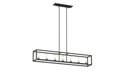 Sambre Seven Light Linear in Ebony With Opal Glass (214|DVP28104EB-OP)