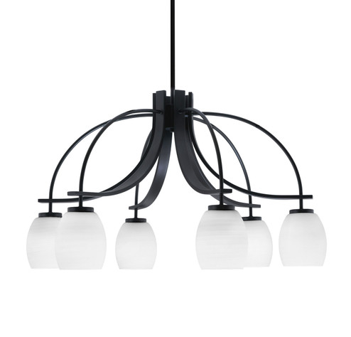 Cavella Six Light Chandelier in Matte Black (200|3926-MB-615)