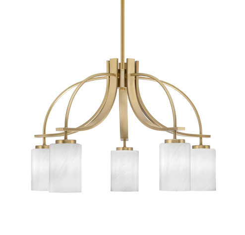 Cavella Five Light Chandelier in New Age Brass (200|3925-NAB-3001)