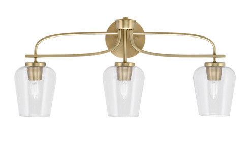 Cavella Three Light Bath Bar in New Age Brass (200|3913-NAB-210)