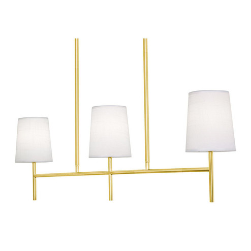 Rose Three Light Linear Pendant in Satin Brass (162|ROSP3605CBSB)