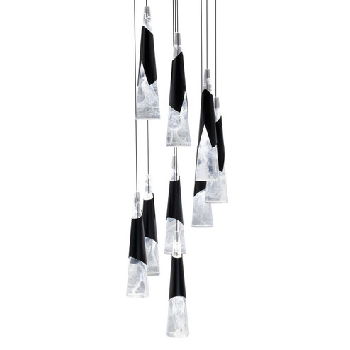 Kilt LED Pendant in Black (281|PD-44409R-BK)