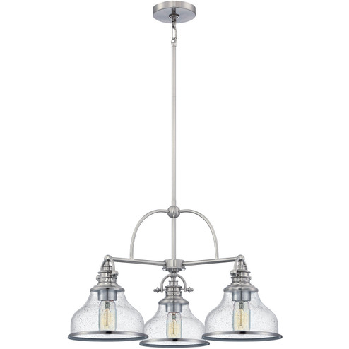 Grant Three Light Chandelier in Brushed Nickel (10|GRTS5103BN)