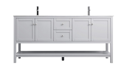 Heath Double Bathroom Vanity in Grey (173|VF22272DGR)