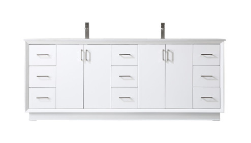 Hayes Double Bathroom Vanity in White (173|VF19684DWH)