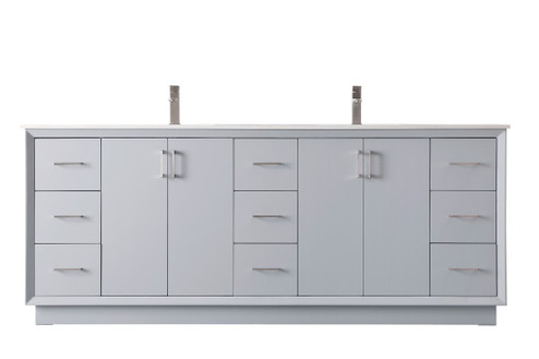 Hayes Double Bathroom Vanity in Grey (173|VF19684DGR)