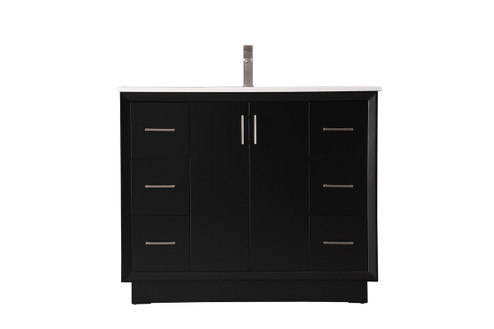 Hayes SIngle Bathroom Vanity in Black (173|VF19642BK)