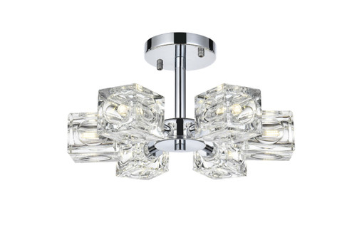 Lyra Six Light Flush Mount in Chrome (173|LD920F14C)