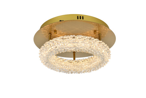 Bowen LED Flush Mount in Satin Gold (173|3800F14SG)