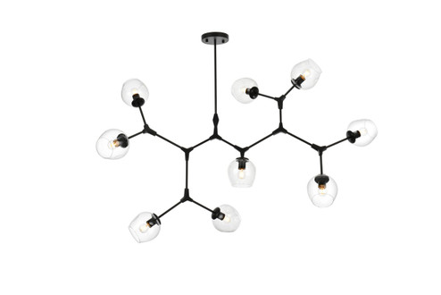 Cavoli Nine Light Chandelier in Black (173|1712G60BK)