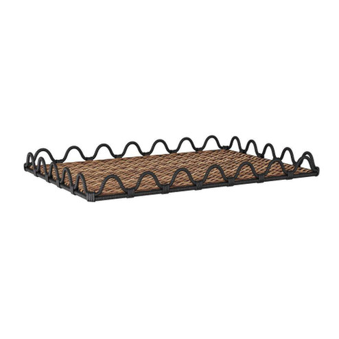 Mar Tray in Natural & Black, Rattan (314|GKAYS01)