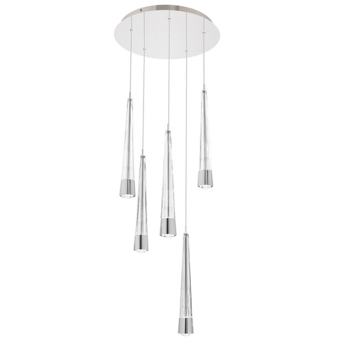 Quill LED Chandelier in Chrome (34|PD-59405R-CH)
