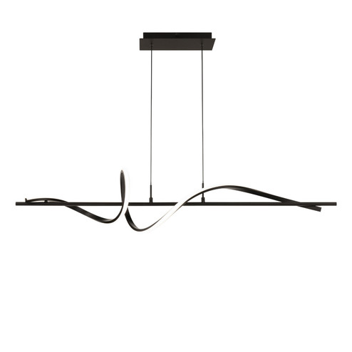 Corkscrew LED Linear Pendant in Black (34|PD-39443-27-BK)