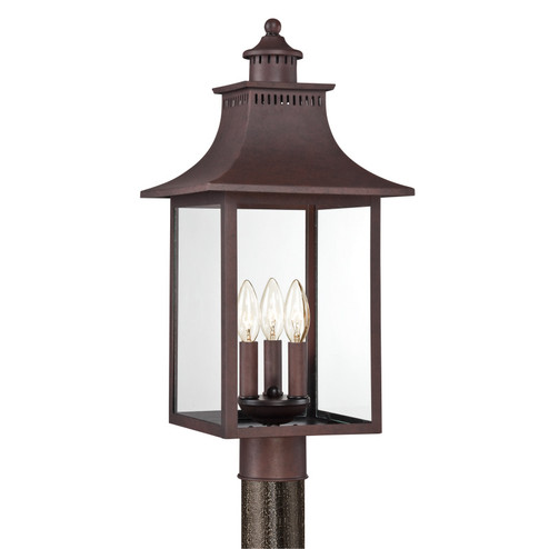 Chancellor Three Light Outdoor Post Lantern in Copper Bronze (10|CCR9010CU)