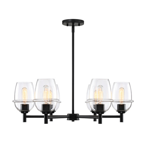 Summer Jazz Six Light Chandelier in Matte Black (43|D310M-6CH-MB)