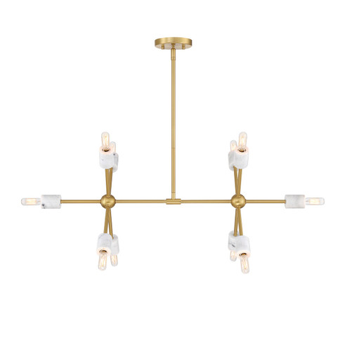 Star Dust Ten Light Island Pendant in Brushed Gold (43|D304C-IS-BG)