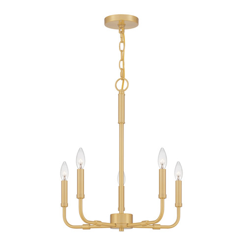 Abner Five Light Chandelier in Aged Brass (10|ABR5018AB)