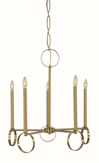 Olivia Five Light Chandelier in Brushed Brass (8|5865 BR)