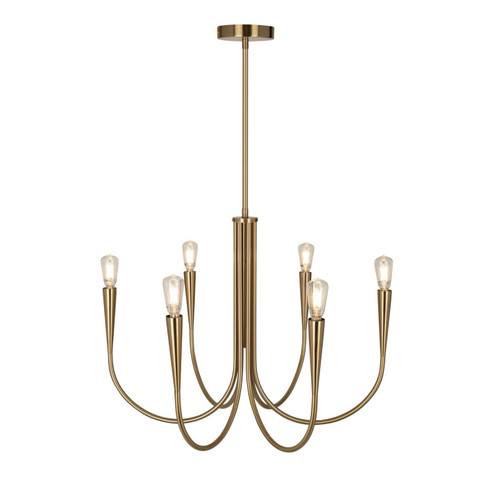 Bronte Six Light Chandelier in Brass (78|AC11926BR)