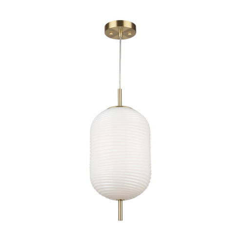 Vita One Light Pendant in White, Brass (78|AC10631BR)