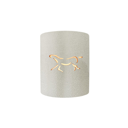 Sun Dagger One Light Outdoor Wall Sconce in White Crackle (102|CER-9010W-CRK-HRSE) Sun Dagger One Light Outdoor Wall Sconce in White Crackle (102|CER-9010W-CRK-HRSE)