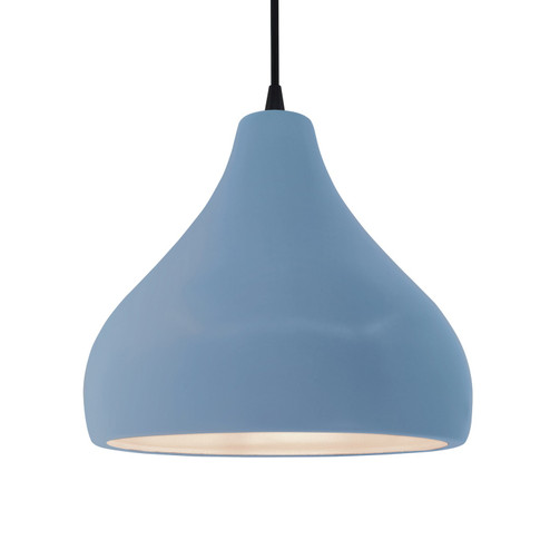 Radiance One Light Pendant in Sky Blue (102|CER-6565-SKBL-MBLK-BKCD)