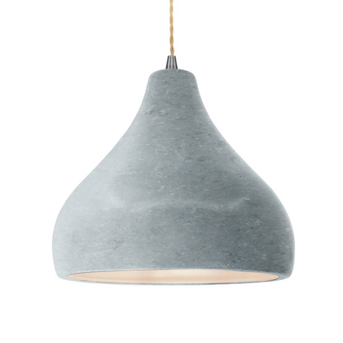 Radiance One Light Pendant in Concrete (102|CER-6565-CONC-NCKL-BEIG-TWST)