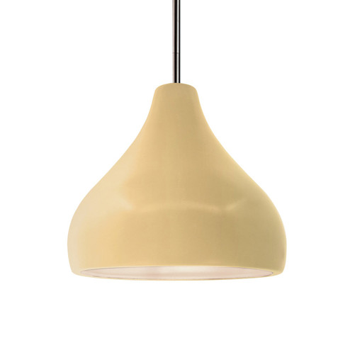 Radiance One Light Pendant in Muted Yellow (102|CER-6563-MYLW-NCKL-RIGID)