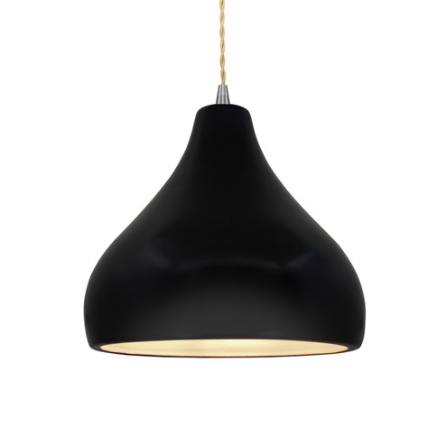 Radiance One Light Pendant in Carbon - Matte Black (102|CER-6563-CRB-NCKL-BEIG-TWST)