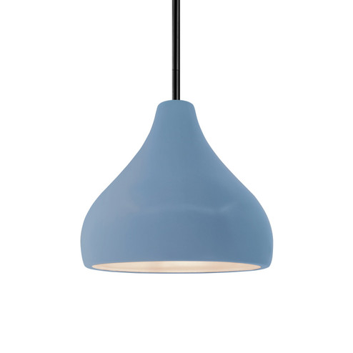 Radiance One Light Pendant in Sky Blue (102|CER-6560-SKBL-MBLK-RIGID)