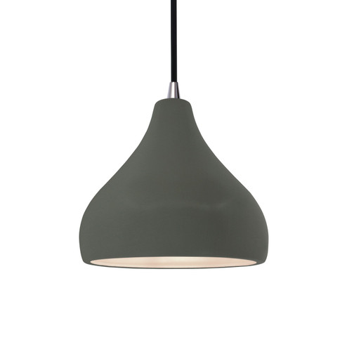 Radiance One Light Pendant in Pewter Green (102|CER-6560-PWGN-NCKL-BKCD)