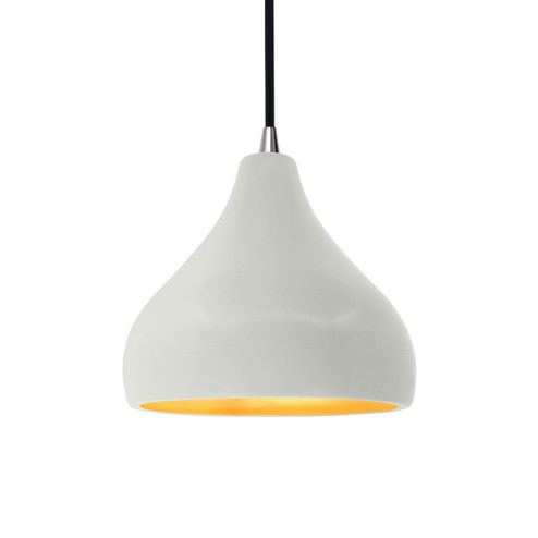 Radiance One Light Pendant in Matte White w/ Champagne Gold (102|CER-6560-MTGD-NCKL-BKCD)
