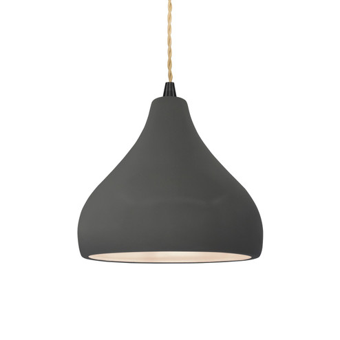 Radiance One Light Pendant in Gloss Grey (102|CER-6560-GRY-MBLK-BEIG-TWST) Radiance One Light Pendant in Gloss Grey (102|CER-6560-GRY-MBLK-BEIG-TWST)