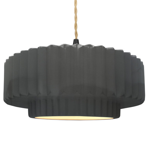 Radiance One Light Pendant in Gloss Grey (102|CER-6555-GRY-MBLK-BEIG-TWST)