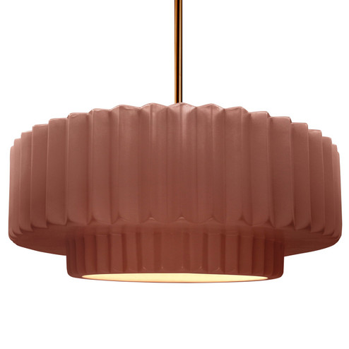 Radiance One Light Pendant in Canyon Clay (102|CER-6555-CLAY-BRSS-RIGID)