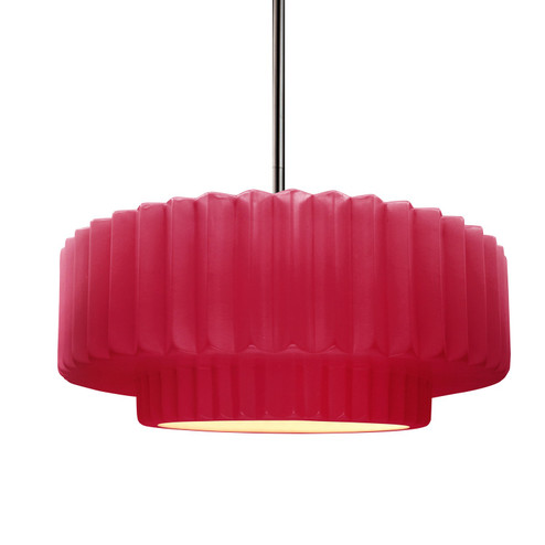 Radiance One Light Pendant in Cerise (102|CER-6553-CRSE-NCKL-RIGID)