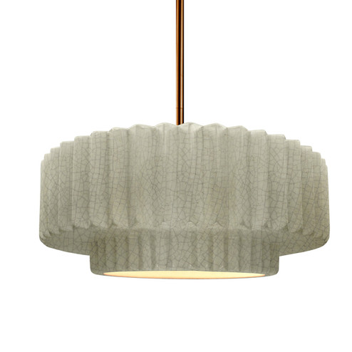 Radiance One Light Pendant in Celadon Green Crackle (102|CER-6553-CKC-BRSS-RIGID)