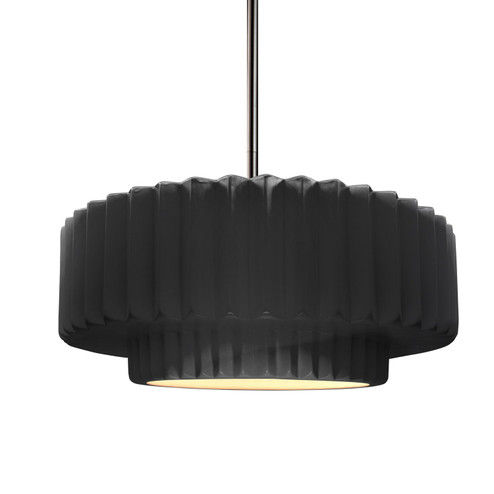 Radiance One Light Pendant in Gloss Black (102|CER-6553-BLK-NCKL-RIGID)