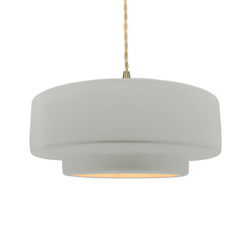 Radiance One Light Pendant in Matte White w/ Champagne Gold (102|CER-6545-MTGD-BRSS-BEIG-TWST)