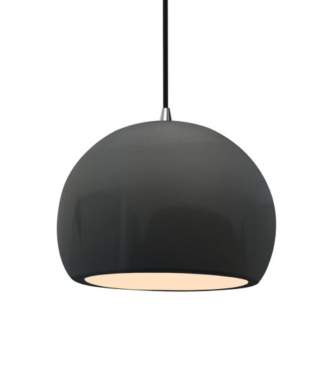 Radiance One Light Pendant in Gloss Grey (102|CER-6533-GRY-NCKL-BKCD)
