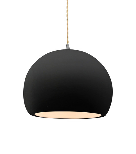 Radiance One Light Pendant in Carbon - Matte Black (102|CER-6533-CRB-NCKL-BEIG-TWST)
