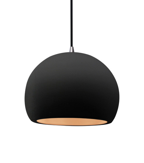 Radiance One Light Pendant in Carbon Matte Black w/ Champagne Gold (102|CER-6533-CBGD-NCKL-BKCD)